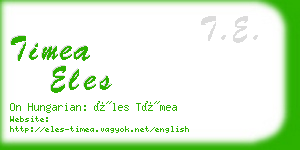 timea eles business card